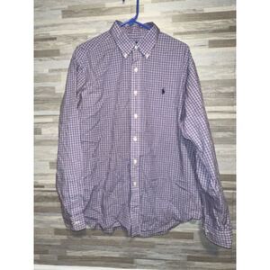 Ralph Lauren Men's Shirt Classic Fit Blue/Pink  Long Sleeve Sz XL #378